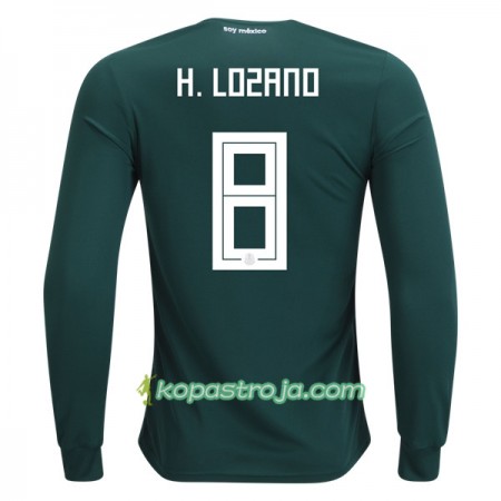 Billiga Fotbollströjor Mexiko H.Lozano 8 VM 2018 Hemma tröja Långärmad